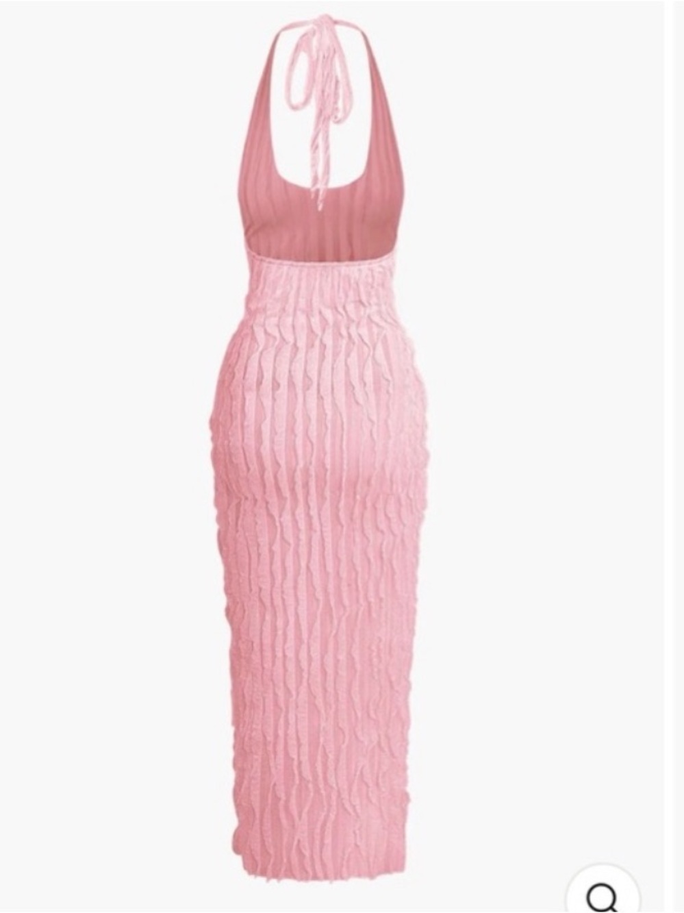 NWT MICAS SIZE MEDIUM Women's Pink Halter Maxi Dress - Picture 2 of 9